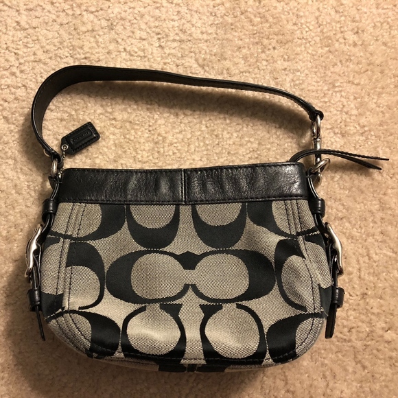 Coach Zoe black/grey satchel - Picture 3 of 8